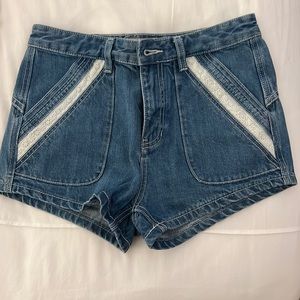 Free People Shorts with eyelet trim. Size 26